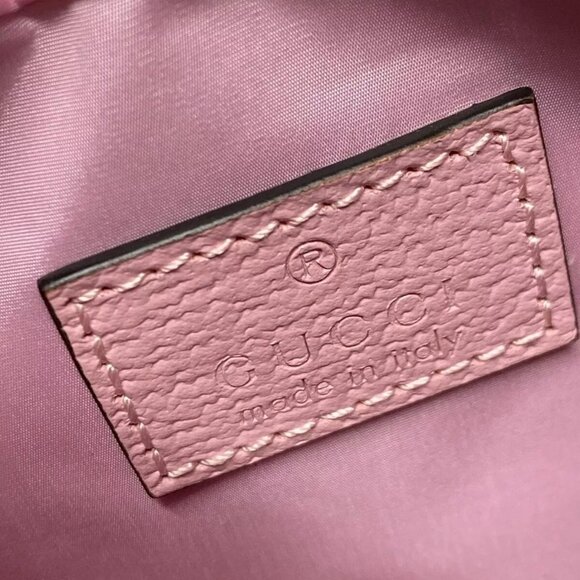 Auth GUCCI Attache Small Shoulder Bag Pink Green Red Coated Canvas 1583-111524 - Picture 13 of 14